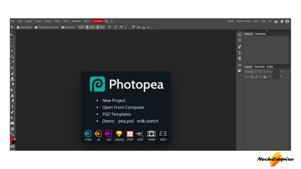 Photopea photo editor