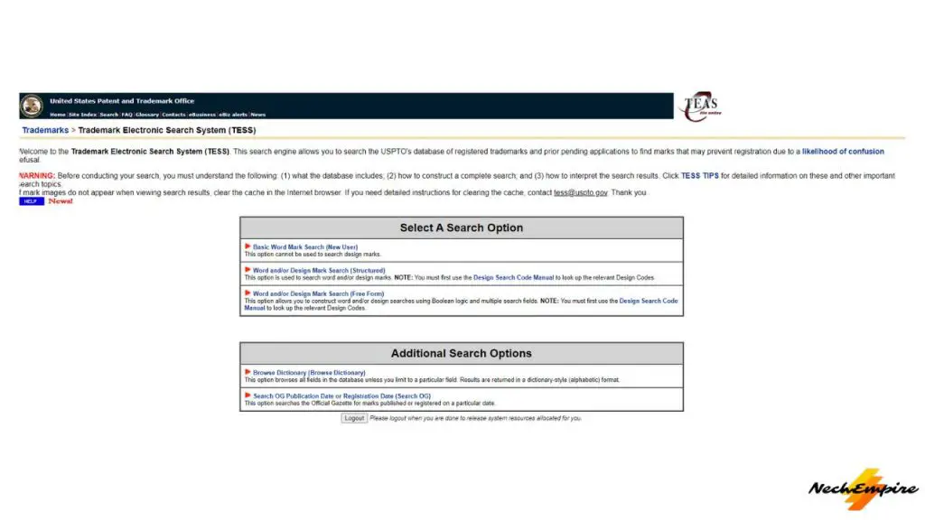 Trademark Electronic Search System (TESS)