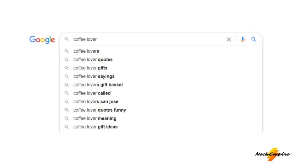 autocomplete feature on Google