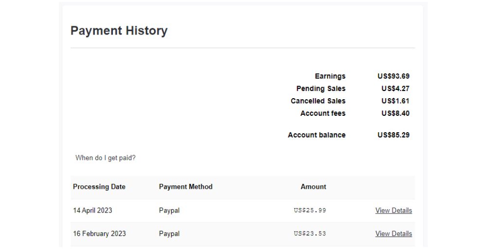 Redbubble latest payment history