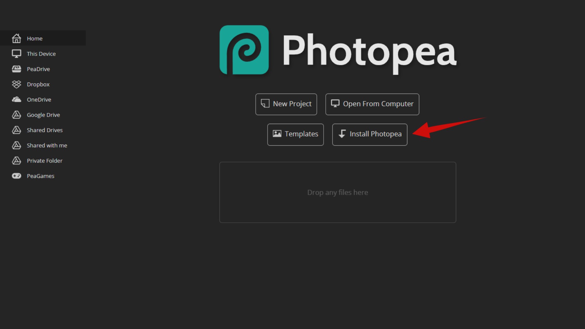 Install Photopea on your computer